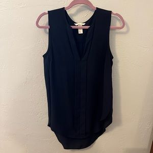 H&M Navy Long-Length Blouse Tank